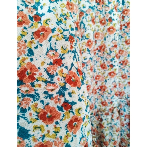1XL  Smocked Tiered Floral Sleeveless Midi Dress Super comfortable and stretchy - Picture 6 of 8